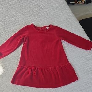 Hannah Andersson Red Velour Dress